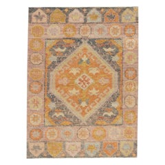 Oushak Rug Oriental Hand Knotted Turkish Oushak 2'4" x 3'1" #4021