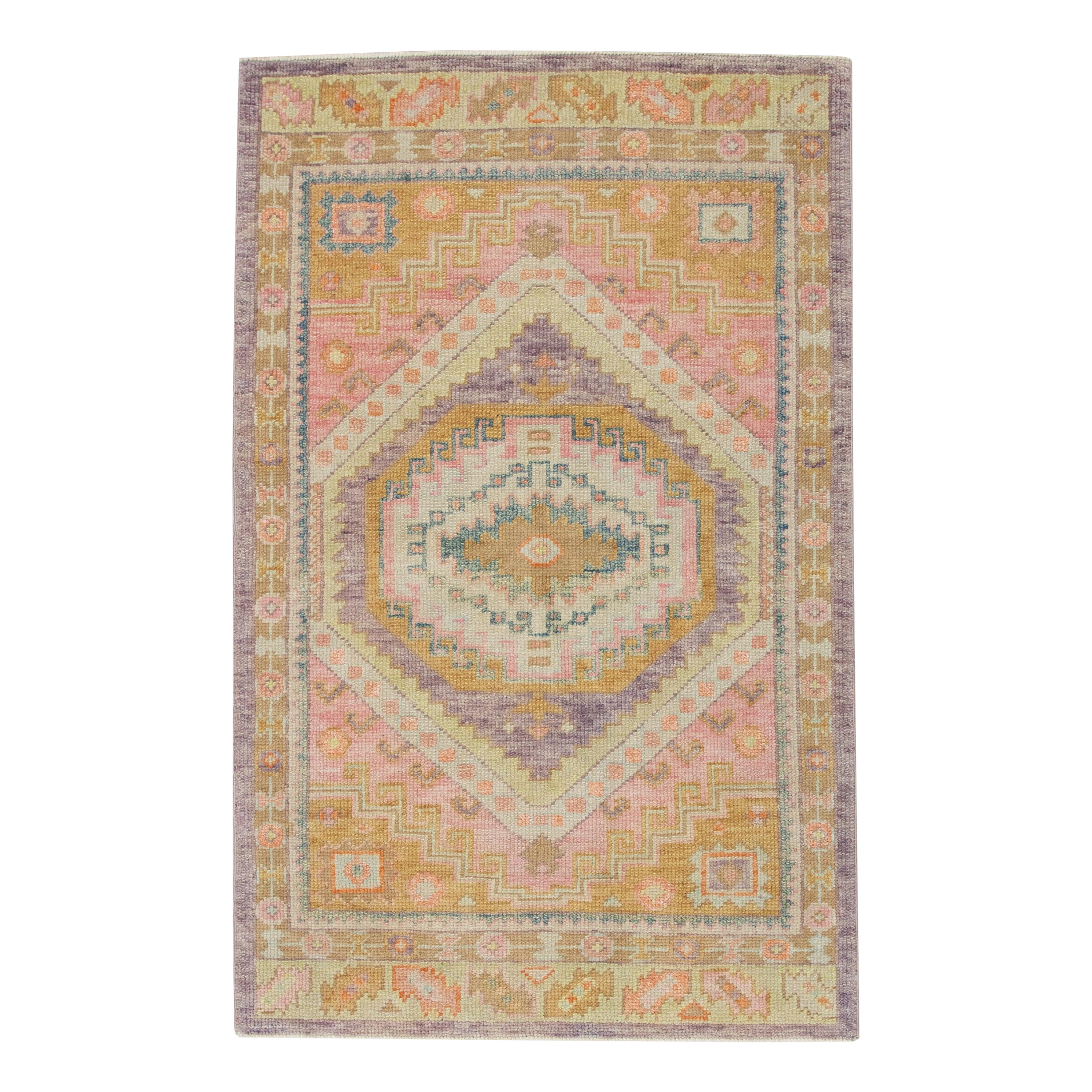 Oushak Rug Oriental Hand Knotted Turkish Oushak 3' x 4'10" #4292