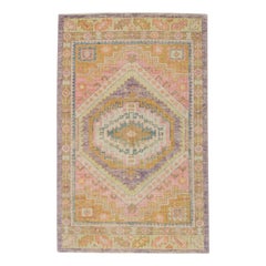 Oushak Rug Oriental Hand Knotted Turkish Oushak 3' x 4'10" #4292