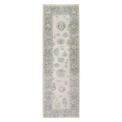 Alfombra Oushak Oriental Anudada a Mano Turca Oushak 2'11" x 9'2" #4102