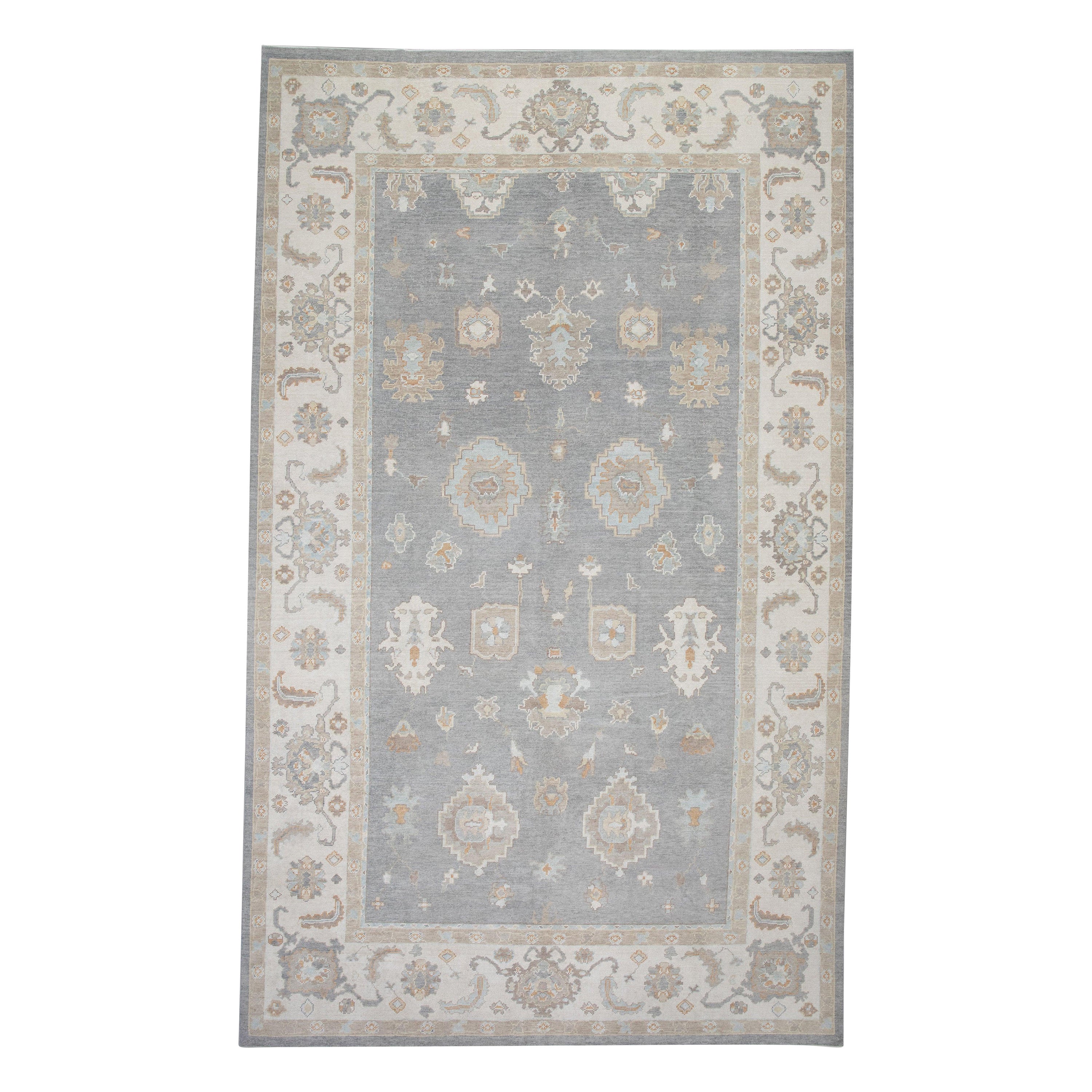 Oushak-Teppich Orientalischer handgeknüpfter türkischer Oushak 9'9" x 16' #3237