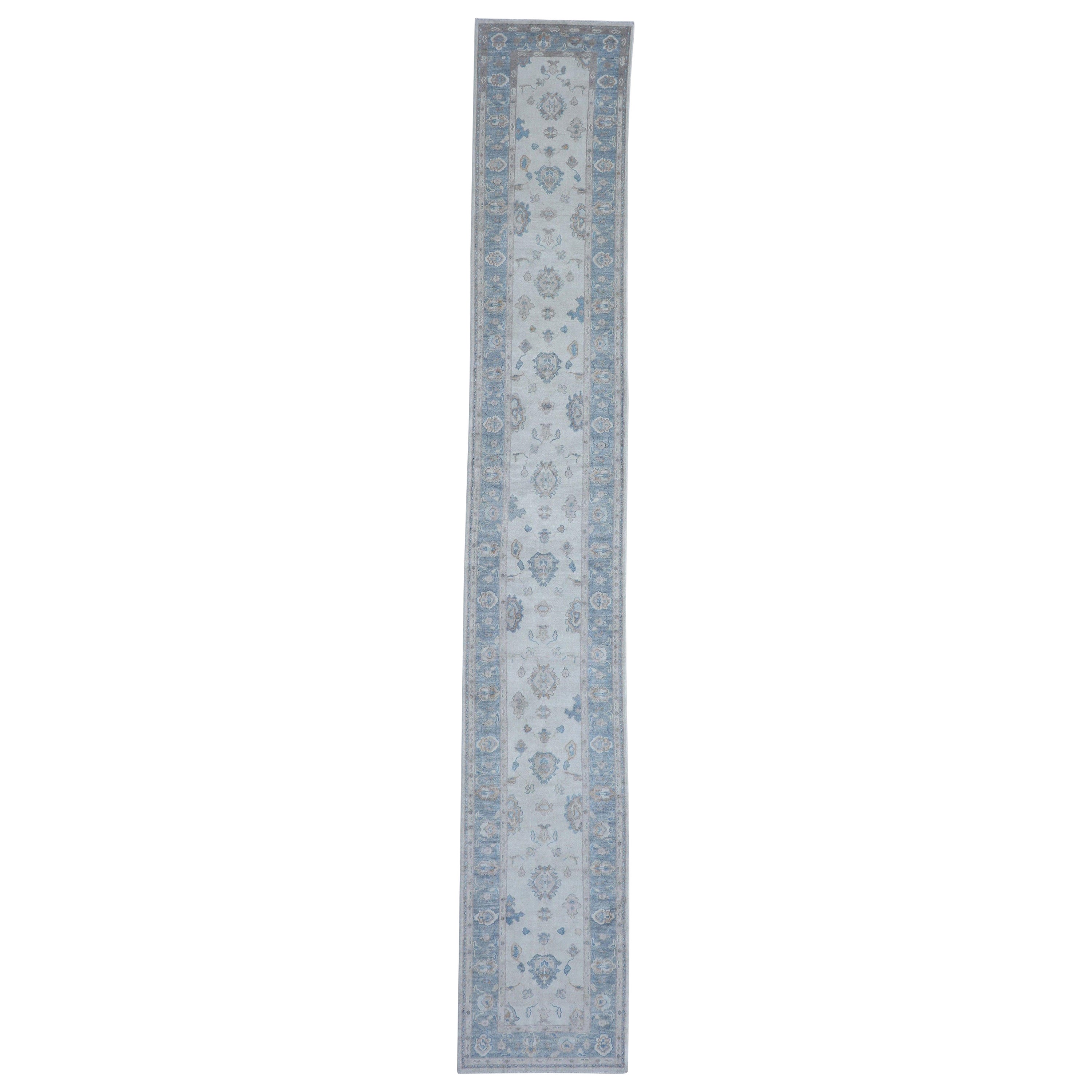 Oushak-Teppich Orientalischer handgeknüpfter türkischer Oushak 2'11" x 18'2" #3189