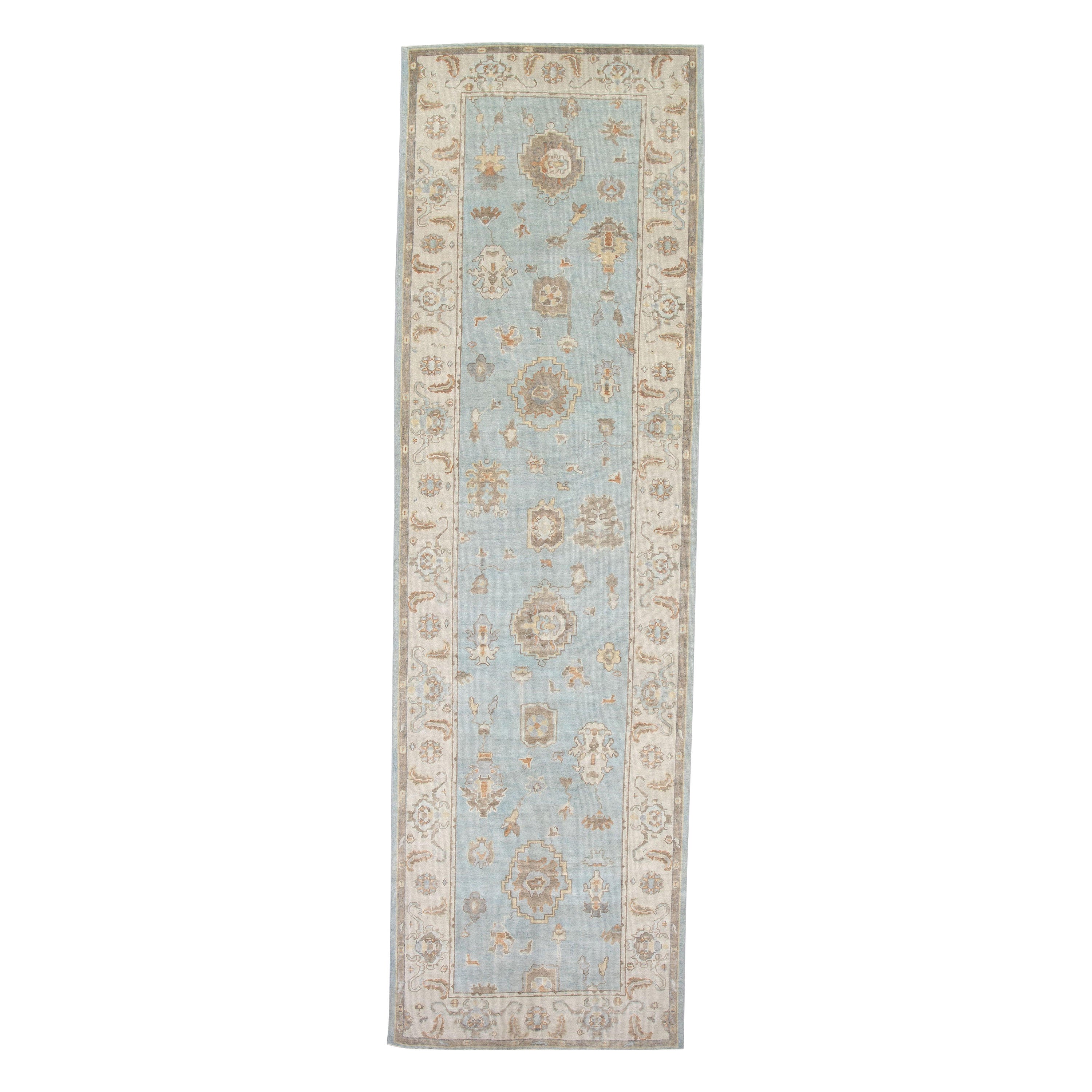 Oushak Rug Oriental Hand Knotted Turkish Oushak 4'7" x 15'4" #3229