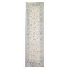 Alfombra Oushak Oriental Anudada a Mano Turca Oushak 4'10" x 16'7" #3227