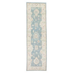 Alfombra Oushak Oriental Anudada a Mano Turca Oushak 3'11" x 12'10" #2952