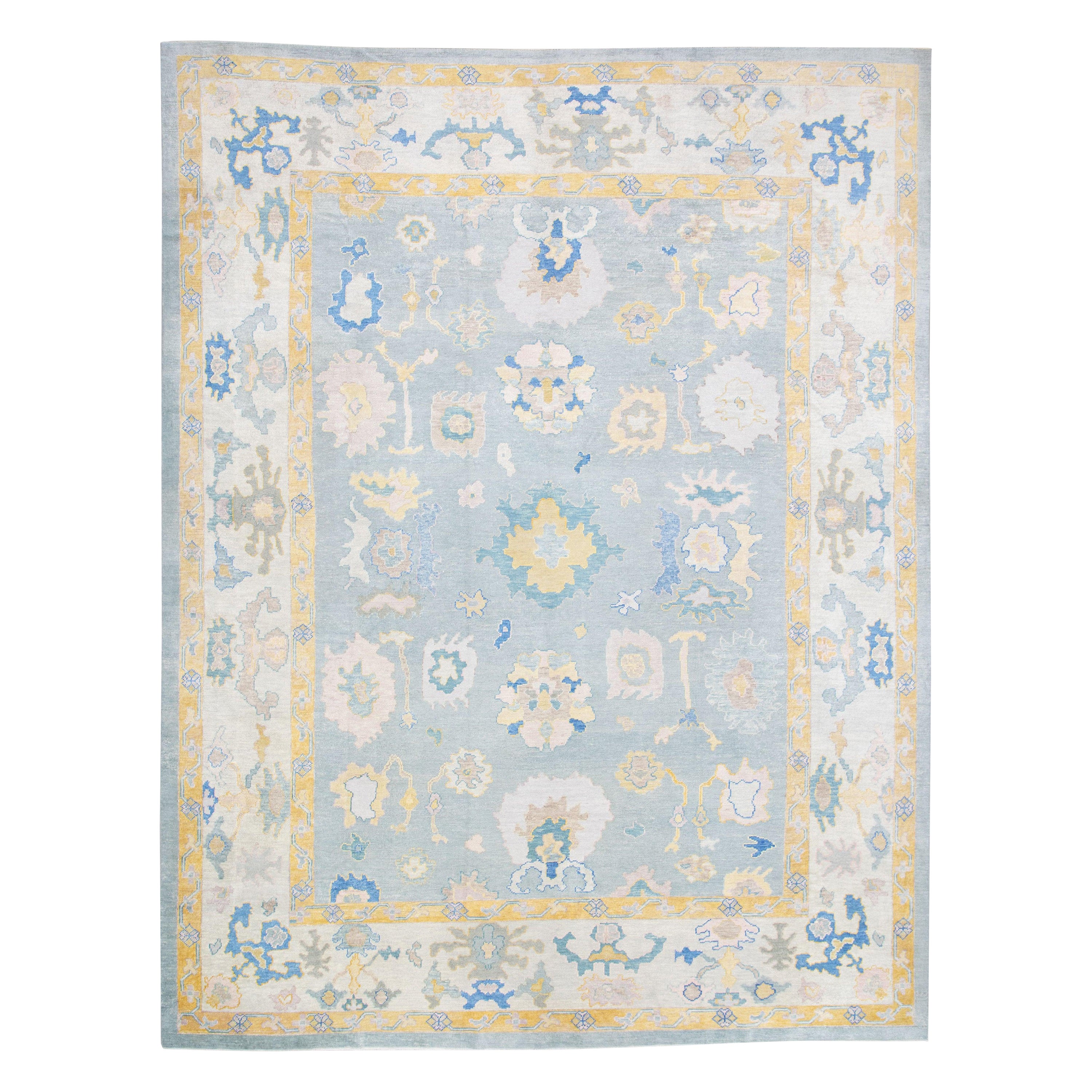 Oushak Rug Oriental Hand Knotted Turkish Oushak 11'3" x 15'3" #2997