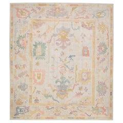Tapis oriental noué à la main turc Oushak 12'2" x 14'6" #2783