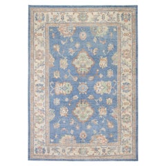 Oushak Rug Oriental Hand Knotted Turkish Oushak 9'10" x 13'11" #3207