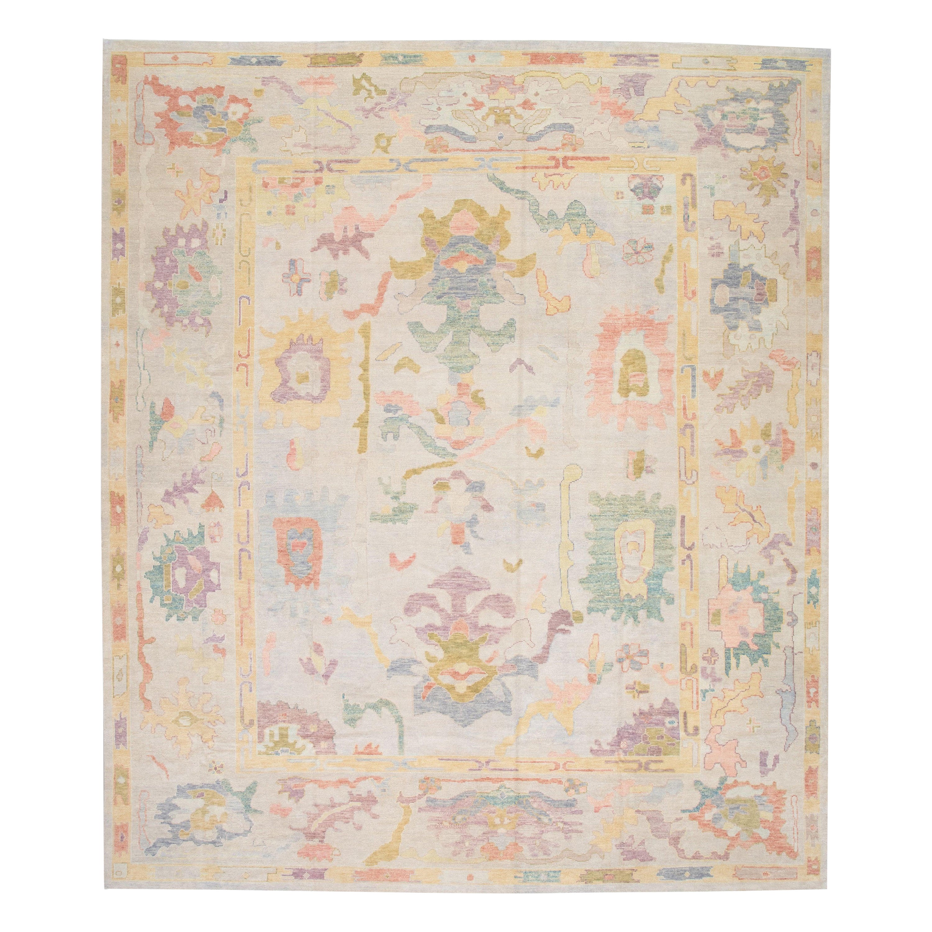 Oushak Rug Oriental Hand Knotted Turkish Oushak 12' x 14'7" #2777