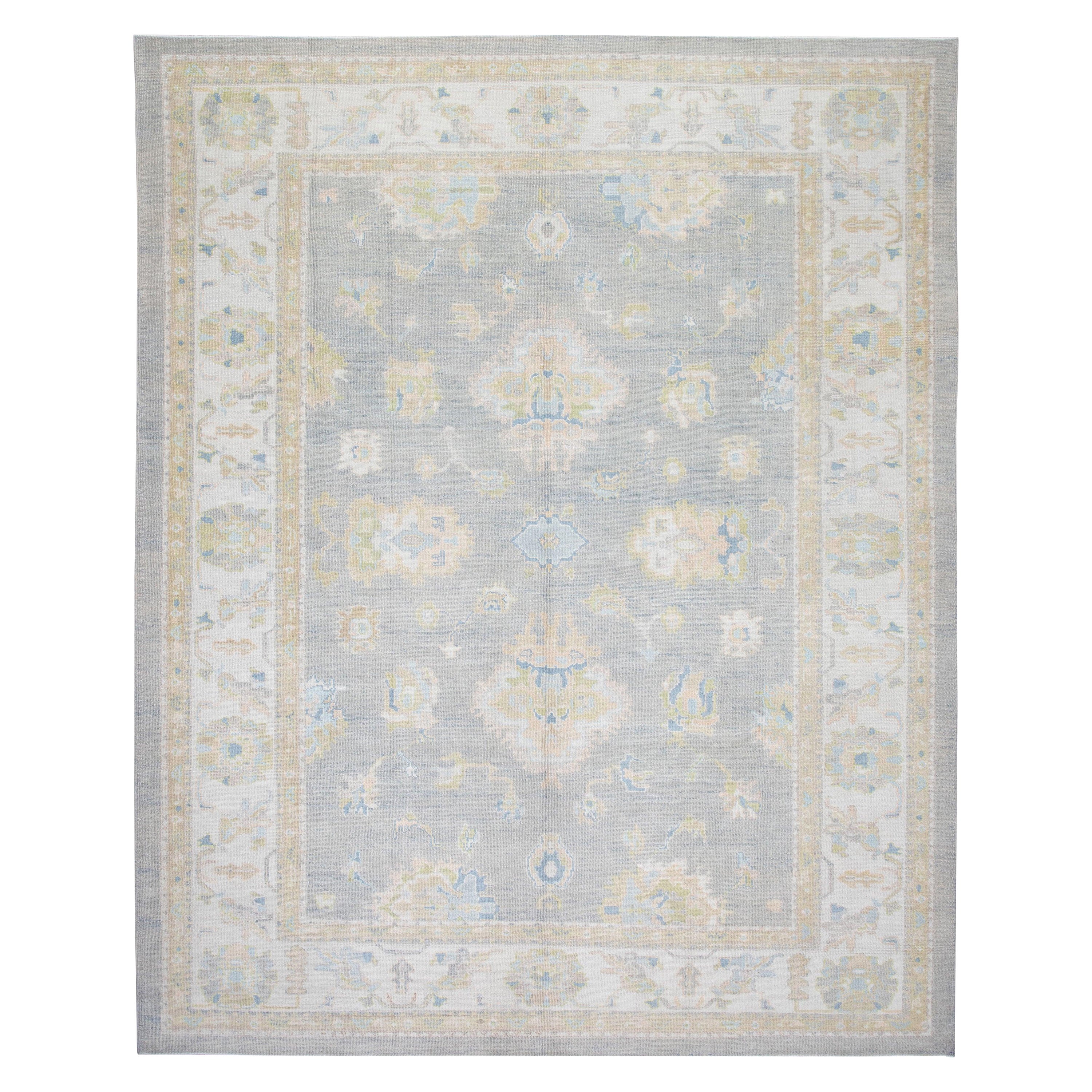 Oushak Rug Oriental Hand Knotted Turkish Oushak 10'6" x 13'8" #3209