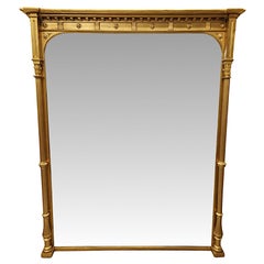 A Very Fine and Large 19th Century Giltwood Overmantel Mirror