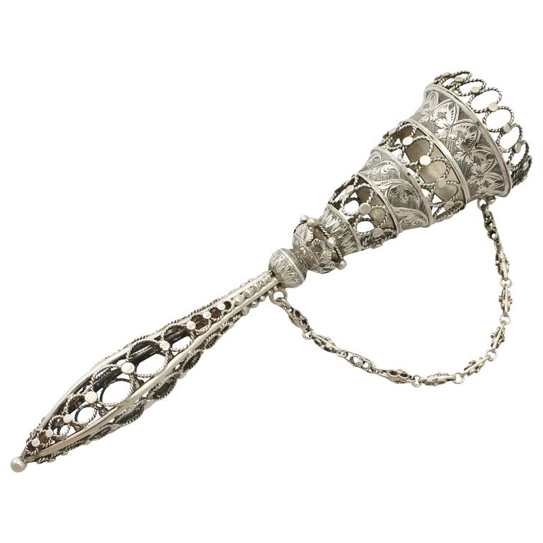 Sterling Silver Posy Holder, Antique Victorian at 1stDibs