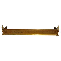 Late 19th Century English Brass Fireplace Fender