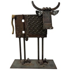 Sculpture de taureau vintage Bill Heise