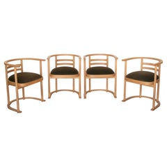 Retro Art Deco Bentwood Chairs in the Style of Josef Hoffmann, Set of 4