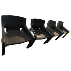 Set 3x seats + low table “Vicario” by Vico Magistretti for Artemide