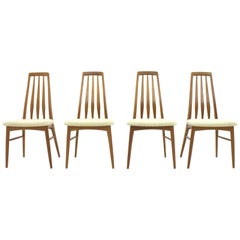 Set of Four Niels Koefoed EVA Teak Dining Chairs, Denmark 1960s