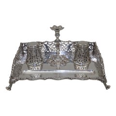 Sterling silver ink stand London 1895