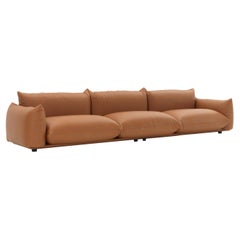 Mario Marenco 'Marenco' Extra Large Sofa 354 in Leather for Arflex