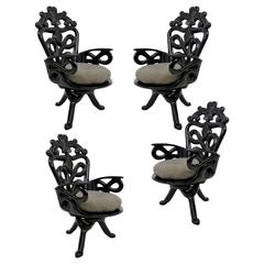 Set of Four Surrealist Armchairs