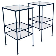 Minimalist Design Three Tier High Side Table Set, Belgium 1960's