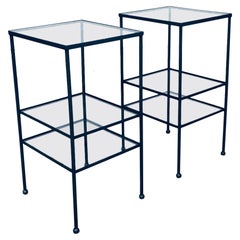 Minimalistisches dreistufiges Beistelltisch-Set mit hohem Design, Belgien, 1960er Jahre