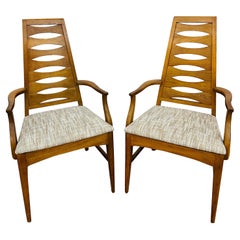 Mid-Century Modern Young Manufacturing Catseye Arm Chairs - Set of 2