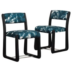 Set Of 6 Chairs In The Style Of Mario Sabot With Cushions In Dedar Fabric