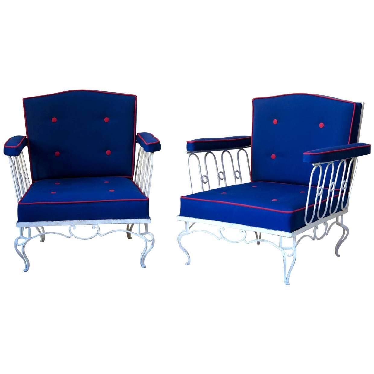 Pair of Art Deco Armchairs, France, 1940s