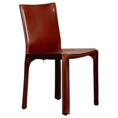 Mario Bellini „CAB 412 Stuhl für Cassina, chinesisches rotes Leder, 1978