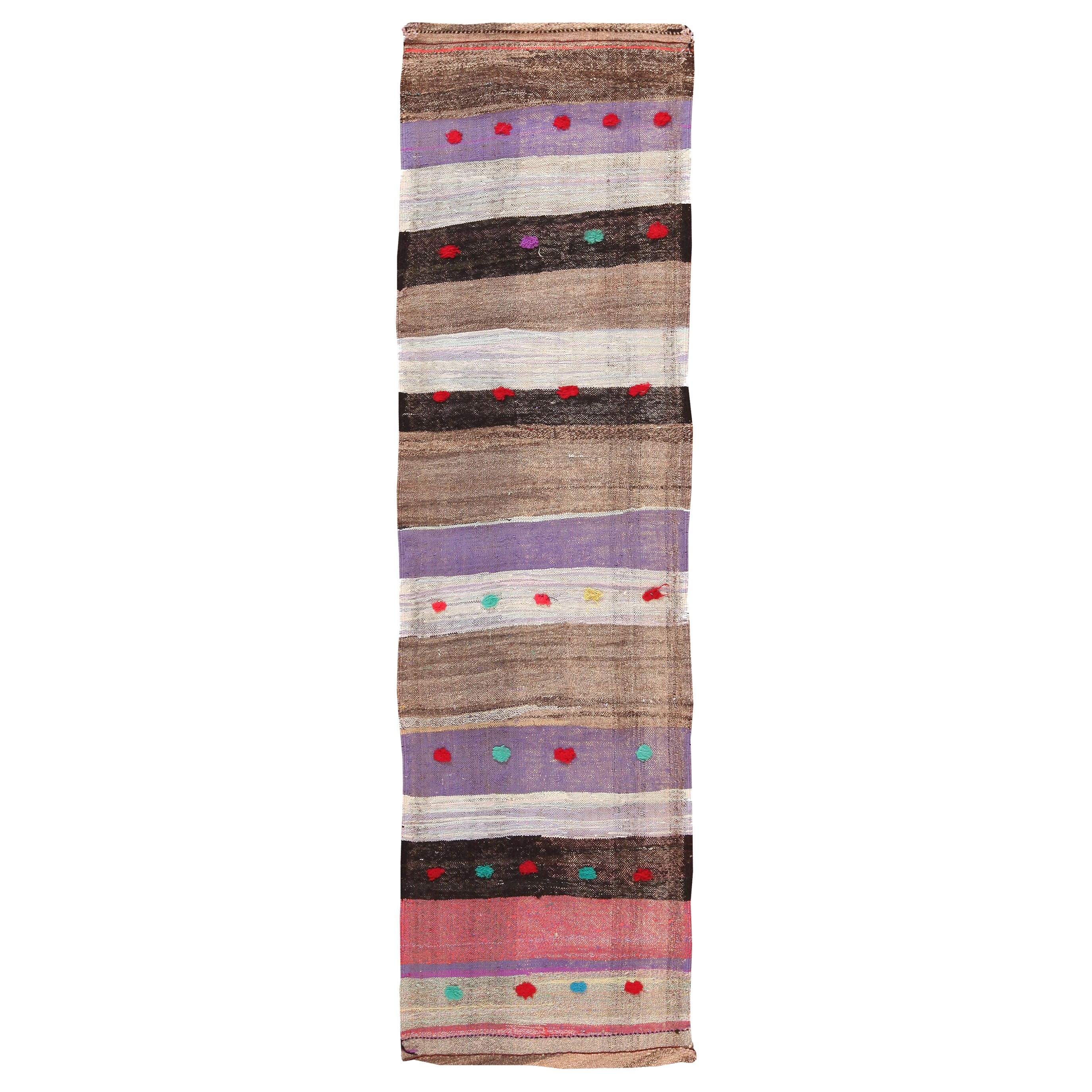 Nazmiyal Collection Colorful Vintage Persian Kilim Runner Rug 2'6" x 8'9"