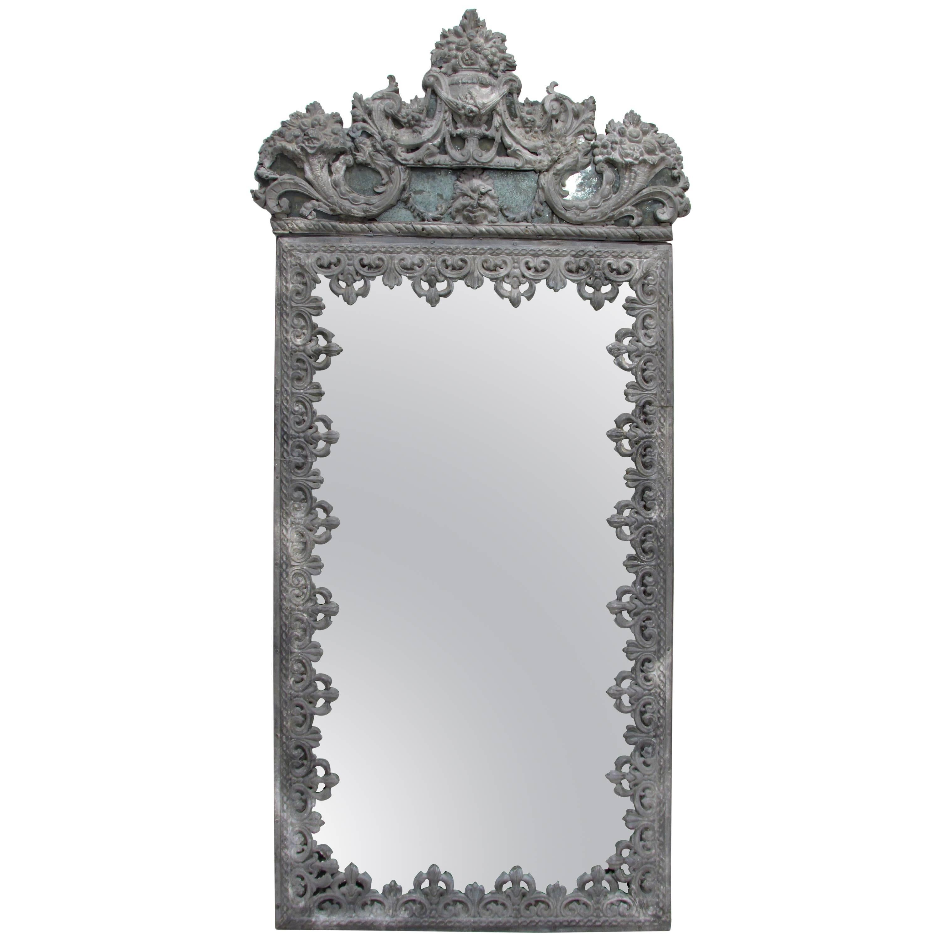 Zinc-Framed Mirror