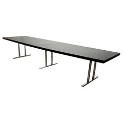 Grande table de conférence/de salle à manger noire pour Kondor