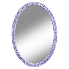 Large Oval Reticulated Purple Mirror