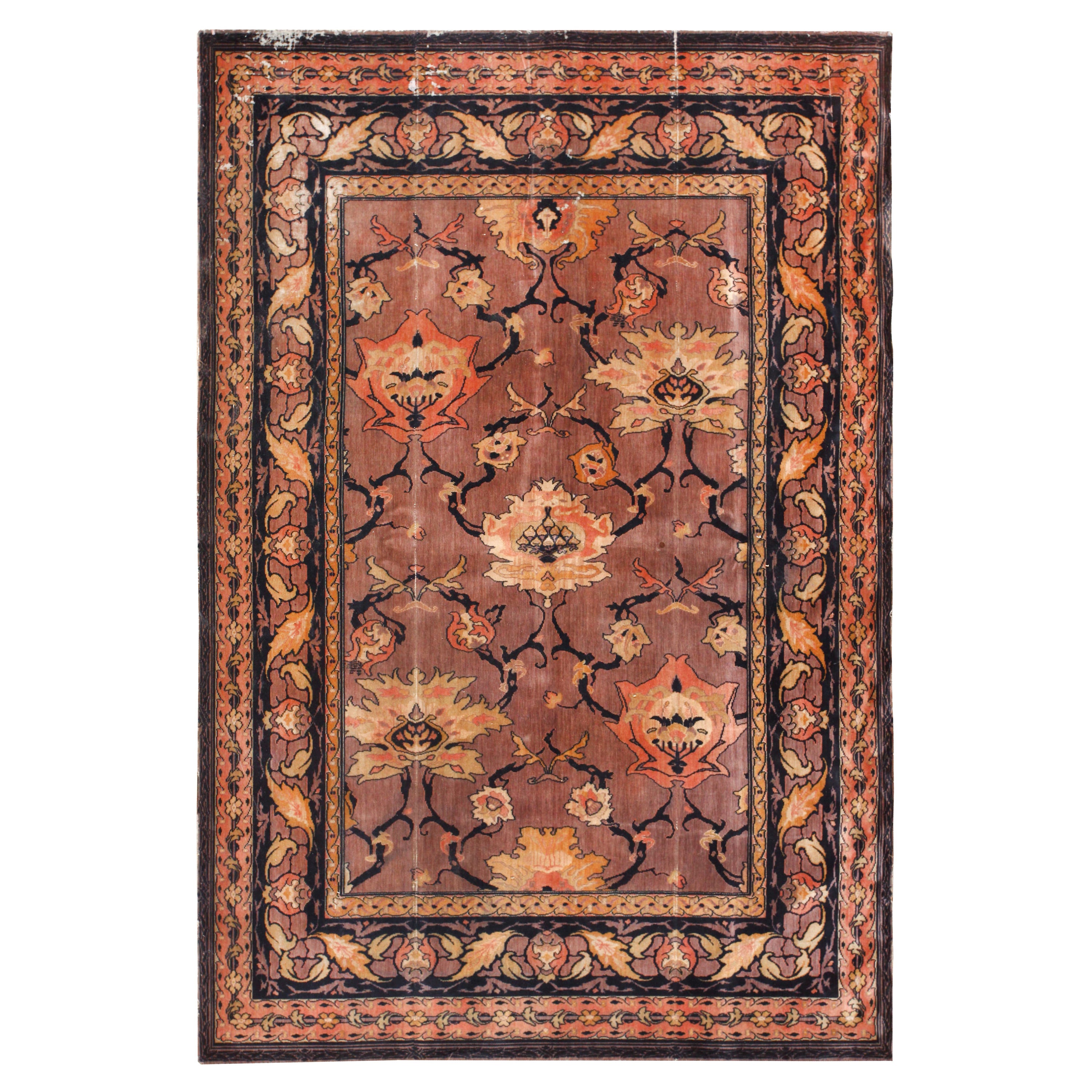 Alfombra inglesa antigua Wilton 6' x 8'11 en venta