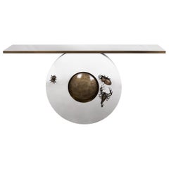 Metamorphosis Console - Hand-Hammered Brass & Nickel Coat - Boca do Lobo