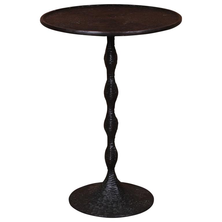 Bronze Pedestal Table by Tom Corbin at 1stDibs