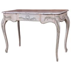 Antique 1940s Italian Paint Decorated Writing Table