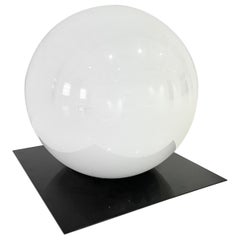 Vintage Italian White Orb Floor Lamp