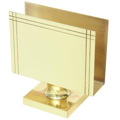 Tommi Parzinger Polished Brass Letter or Napkin Holder