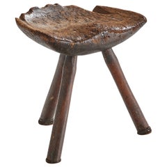 Antique Danish Designer, Stool, Oak, Denmark, 1920s