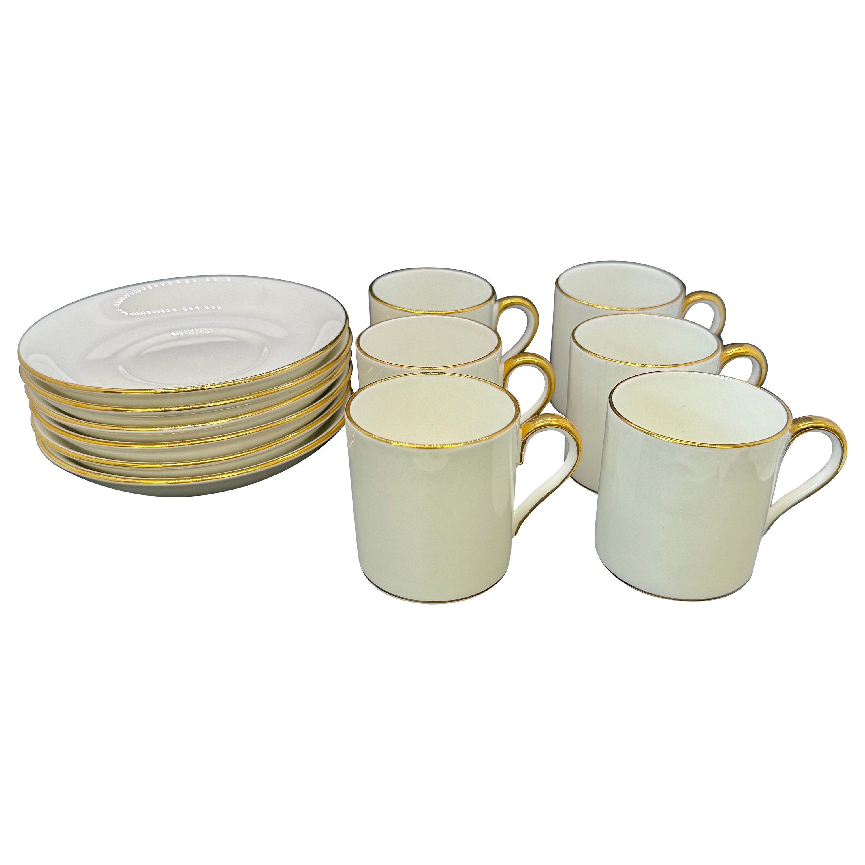 Tazas y platillos de té de porcelana Tiffany & co staffordshire, 12 Piezas