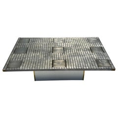 Mesa de centro Brutalista de Mosaico de Aluminio