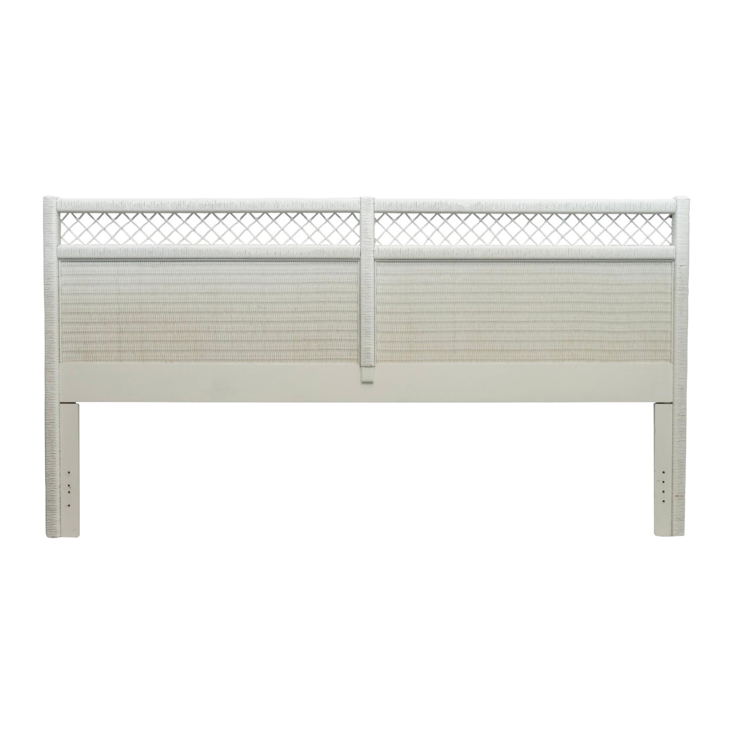 Henry Link King Size White Wicker Headboard