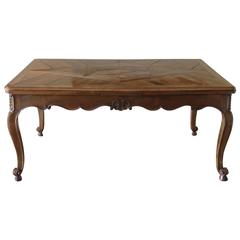 Antique French Fruitwood Inlay Dining Table 7