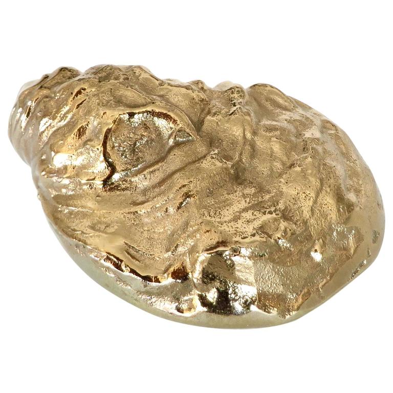 Petite Bronze Articulated Oyster Shell French Sculpture at 1stdibs
