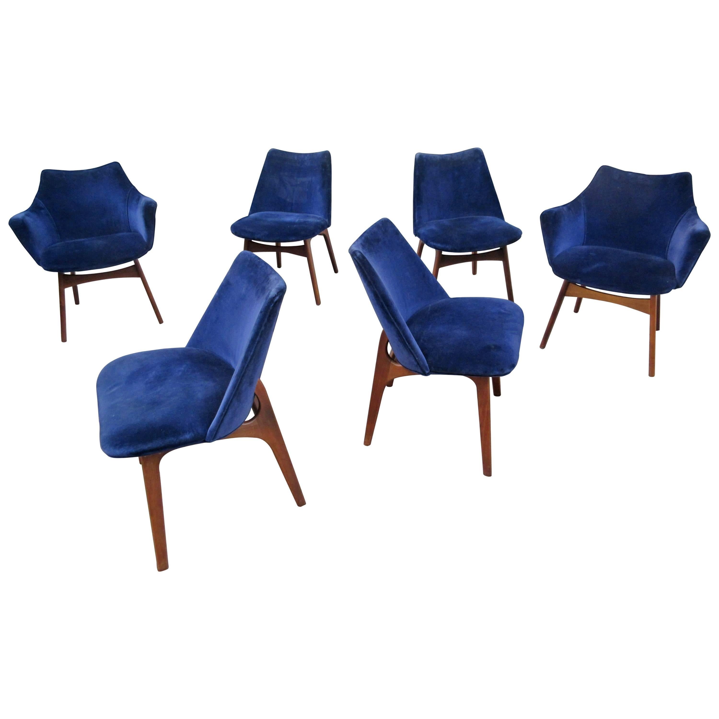 Set of Six Adrian Pearsall Dining Chairs for Craft Associates