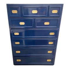 1970er Campaigner Dresser Neu lackiert in Haag Blau