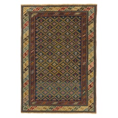 3' x 4'3'' Alfombra antigua caucásica Karagashli Shirvan, ca 1910