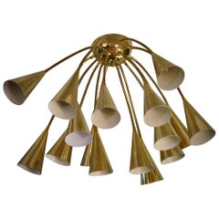 Araña y colgante semiesféricos Sputnik de latón, 1990